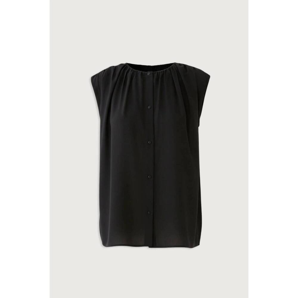 NEW LOULOU DE SAISON women's anca gathered top in black